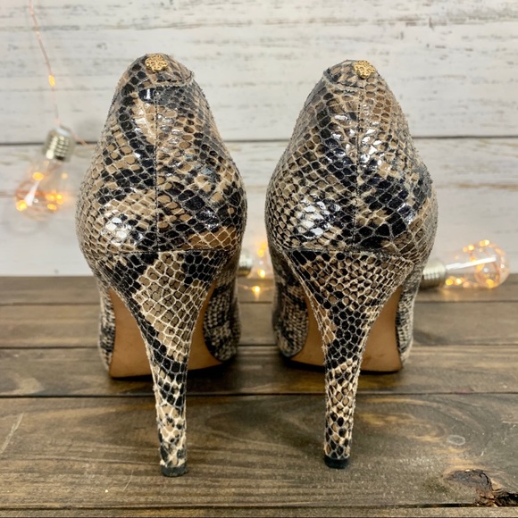 ISOLÁ Cagney Sand Snakeskin Print Platform Heels - Picture 11 of 14